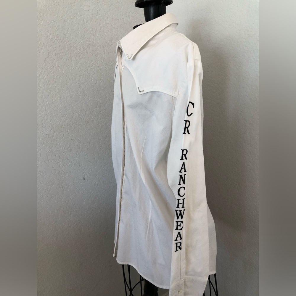 CR Ranch Wear women’s off white button down show shirt